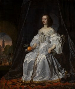 Maria Stuart als weduwe van Willem II Rijksmuseum SK-A-142
