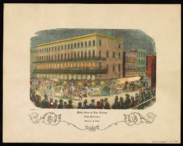 Mardi Gras at New Orleans. Night procession - I. Sherman. LCCN2017648278