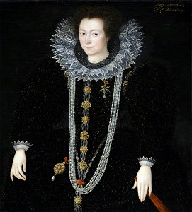 Marcus Gheeraerts the younger (1561-1562-1635-1636) - Possibly Anne Keighley (d.1598-1599), Mrs William Cavendish - 1129106 - National Trust