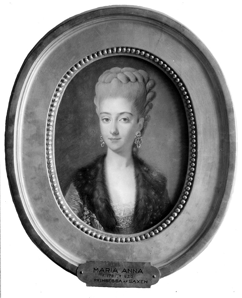 Maria Anna, 1761-1829, prinsessa av Sachsen (Johann Heinrich Schmidt) - Nationalmuseum - 15484