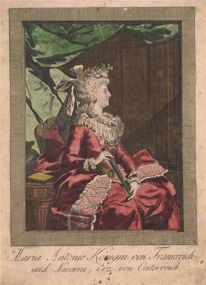 Maria Antonie Königin von Frankreich, engraving