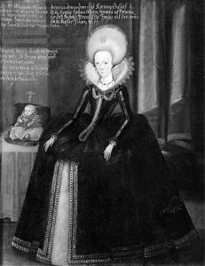 Margareta Elisabet, 1584-1616, prinsessa av Mecklenburg-Schwerin (I S) - Nationalmuseum - 15520. Free illustration for personal and commercial use.