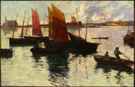 Maria Schayer-Górska - Sail boats and other boats on the river - MP 4119 - National Museum in Warsaw