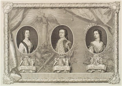 Margaret Cavendish (Harley), Duchess of Portland; William Bentinck, 2nd Duke of Portland; Lady Mary Wortley Montagu by George Vertue