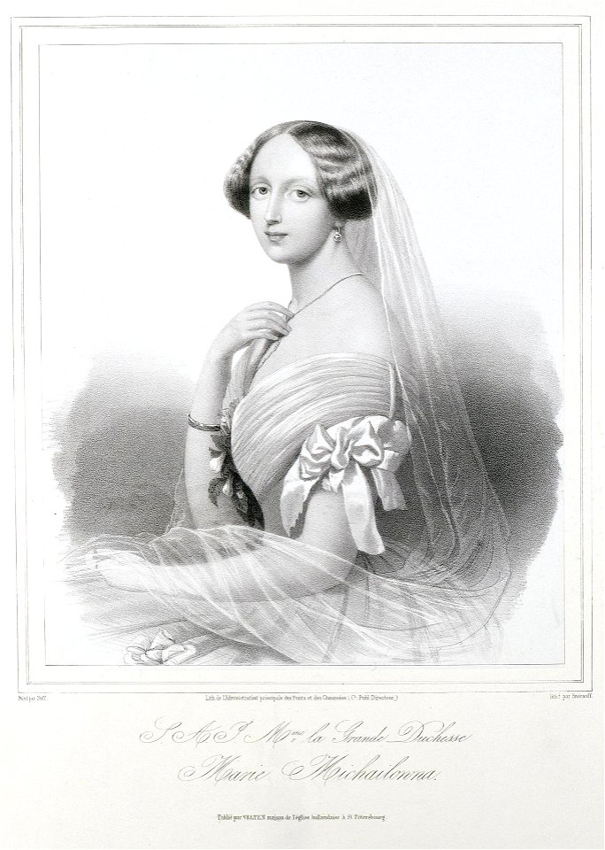 Maria Michailovna by Smirnov after T.Neff (1840s)