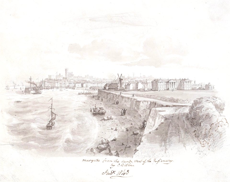 Margate-Anon - Margate, from the Sands, West of the Infirmary - 1843