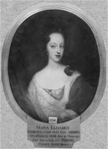 Maria Elisabet, 1678-1755, prinsessa av Holstein-Gottorp (David von Krafft) - Nationalmuseum - 15926. Free illustration for personal and commercial use.