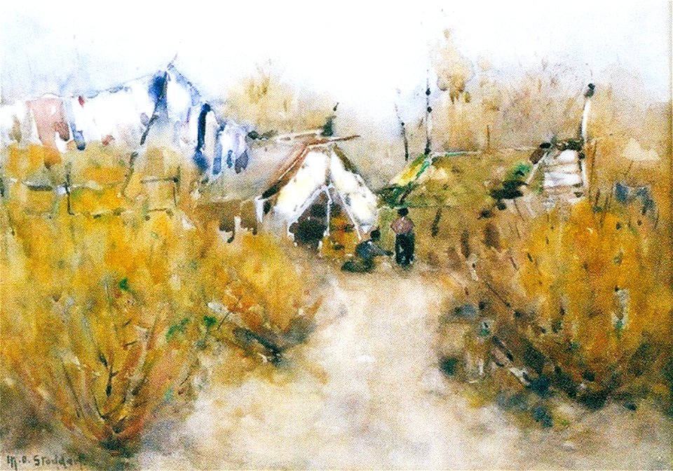 Margaret Olrog Stoddart - Maori camp near Rotorua