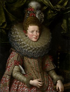 Margherita Gonzaga, Duchess of Lorraine by Frans Pourbus (II), c. 1606. Free illustration for personal and commercial use.
