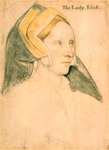 Margaret, Lady Elyot by Hans Holbein the Younger. Free illustration for personal and commercial use.