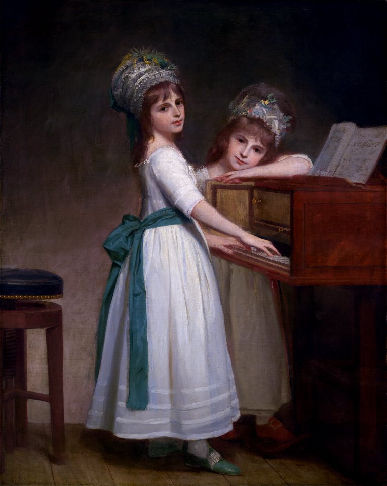 Maria and Catherine, daughters of Edward Thurlow, 1st Baron Thurlow, by George Romney