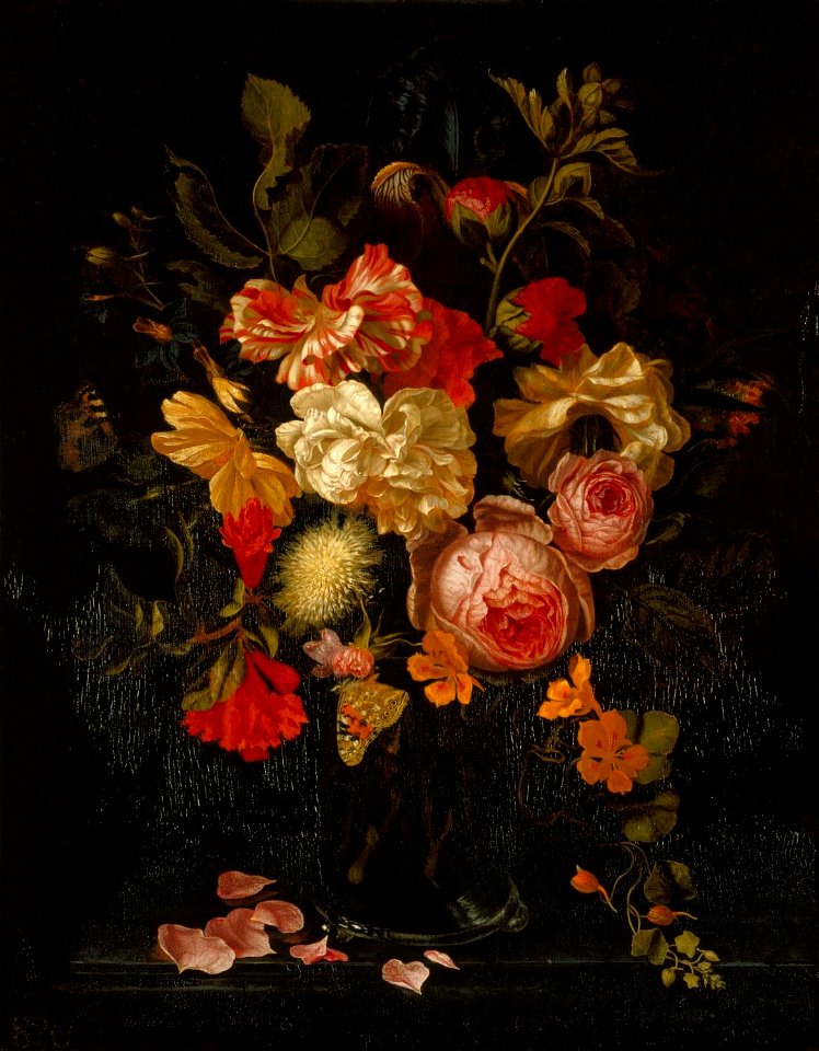 Maria van Oosterwyck (Noorddorp 1630-Uitdam 1693) - Still Life with Flowers and Butterflies - RCIN 405626 - Royal Collection