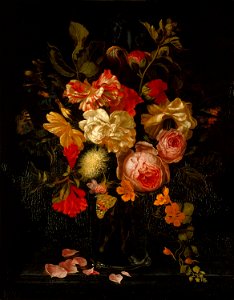 Maria van Oosterwyck (Noorddorp 1630-Uitdam 1693) - Still Life with Flowers and Butterflies - RCIN 405626 - Royal Collection