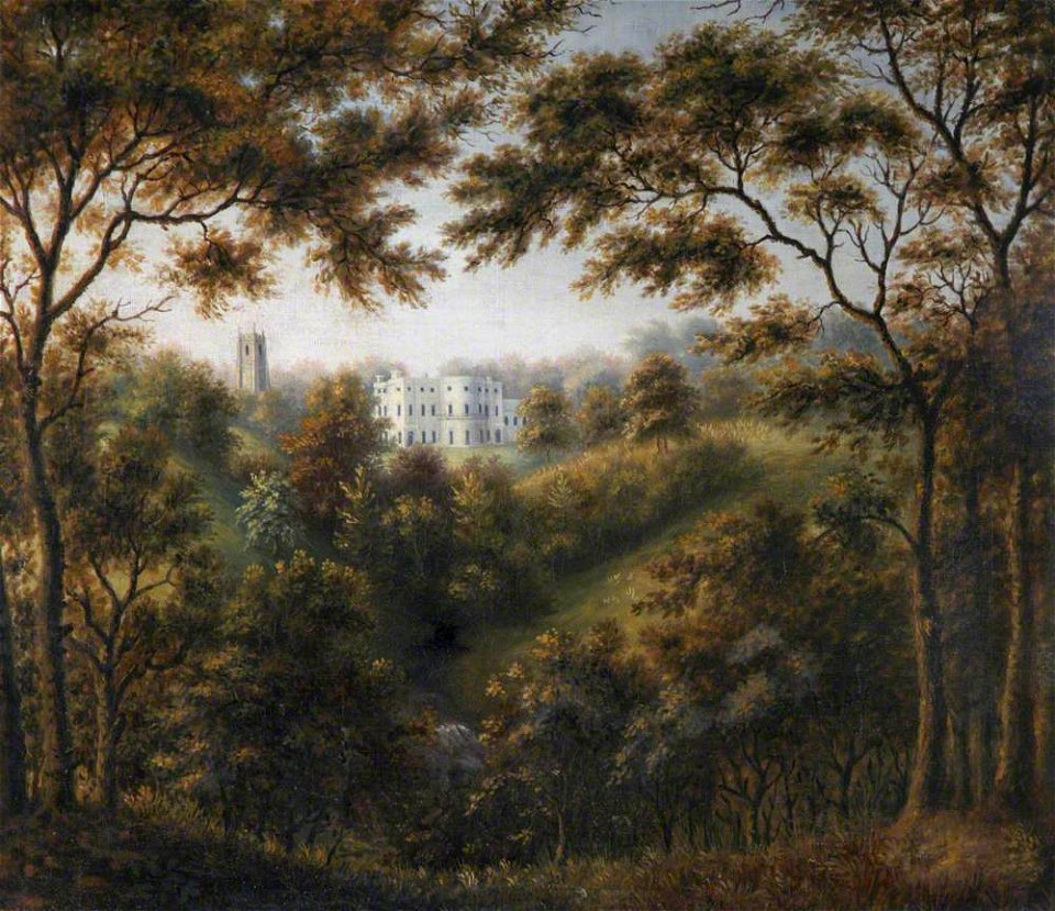 Maria Pixell (d.1811) - A View of Arlington Court and St James's Church Tower from the Park, Devon - 988006 - National Trust