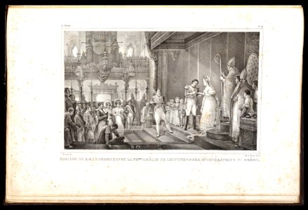 Mariage de S. M. I. D. Pedro 1er. avec la Presse. Amélie de Leuchtenberg, 2e. Impératrice du Brésil (2), da Coleção Brasiliana Iconográfica