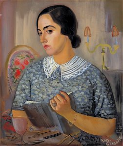 Maria Tupper, by Boris Grigoriev. Free illustration for personal and commercial use.