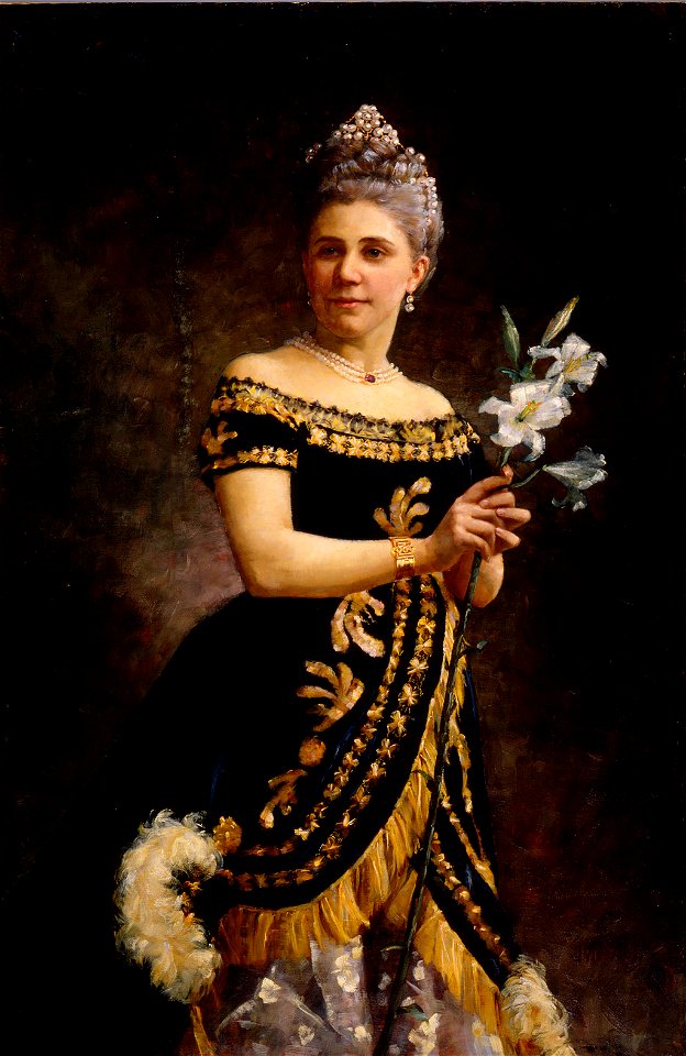 Maria Wiik - Opera singer Ida Basilier-Magelssen's portrait as Philine in Ambroise Thomas' opera Mignon