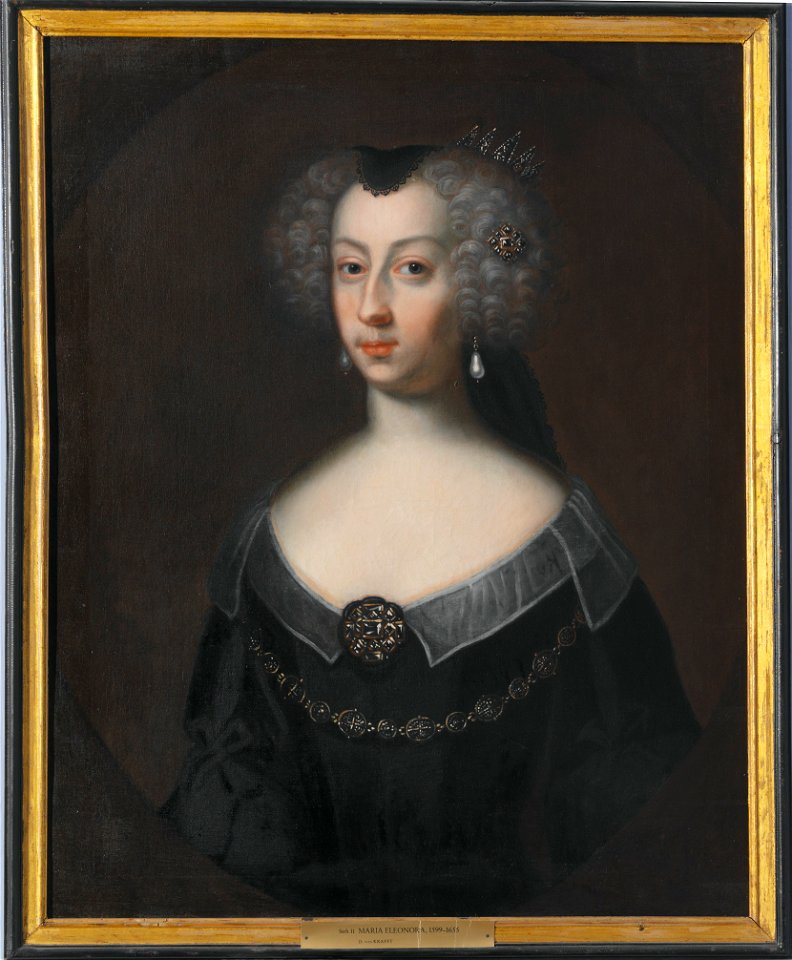 Maria Eleonora, 1599-1655, drottning av Sverige, prinsessa av Brandenburg (David von Krafft) - Nationalmuseum - 111553. Free illustration for personal and commercial use.