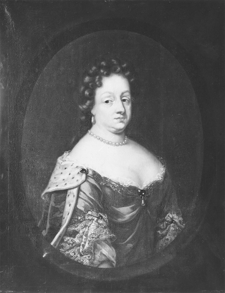 Maria Eufrosyne, 1625-87, prinsessa av Pfalz-Zweibrücken g. De la Gardie - Nationalmuseum - 14888. Free illustration for personal and commercial use.