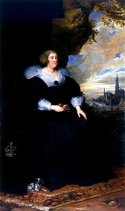 Maria de' Medici by Anthony van Dyck. Free illustration for personal and commercial use.