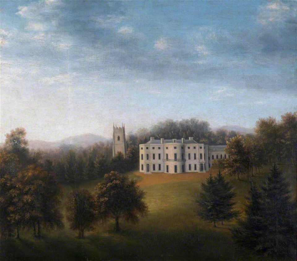 Maria Pixell (d.1811) - A View of Arlington Court and St James's Church Tower from the Park, Devon - 988007 - National Trust