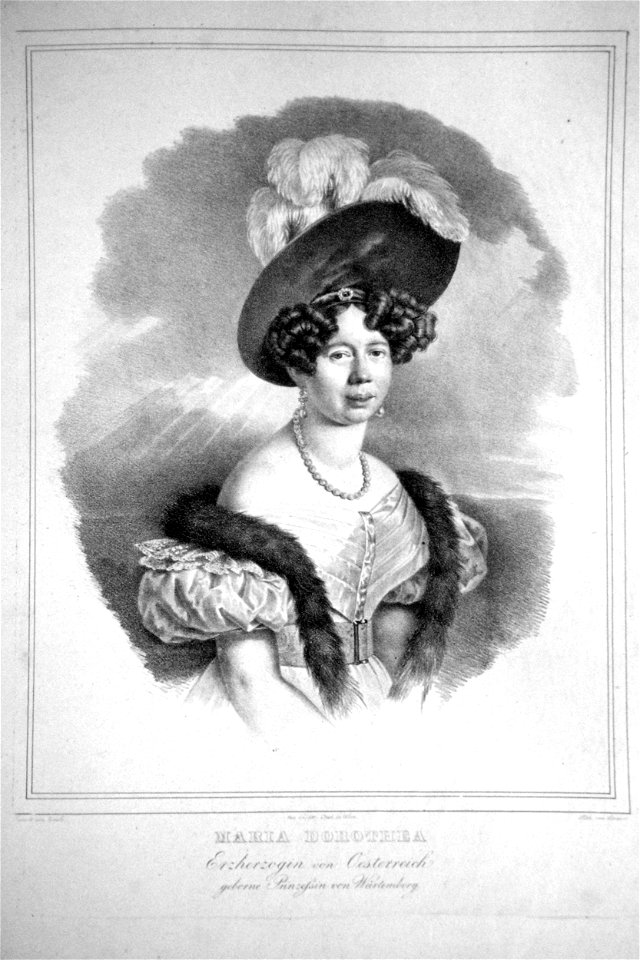 Maria Dorothea von WÜrttemberg Litho