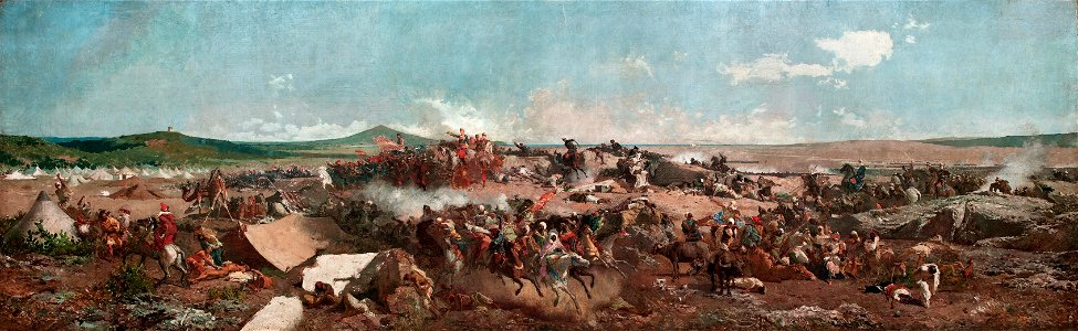 MARIANO FORTUNY - La Batalla de Tetuán (Museo Nacional de Arte de Cataluña, 1862-64. Óleo sobre lienzo, 300 x 972 cm)
