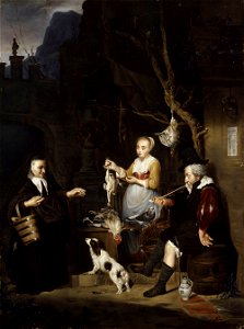 Maria Martinau - Bird Vendor after Gabriel Metsu - A II 1079 - Finnish National Gallery