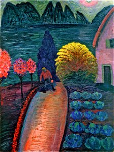 Marianne von Werefkin - The Yellow Bush. Free illustration for personal and commercial use.
