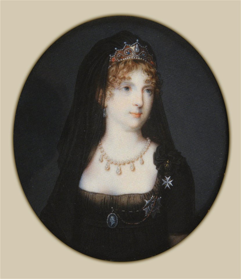 Maria Feodorovna by anonymous (miniature, 19 c, Pavlovsk)