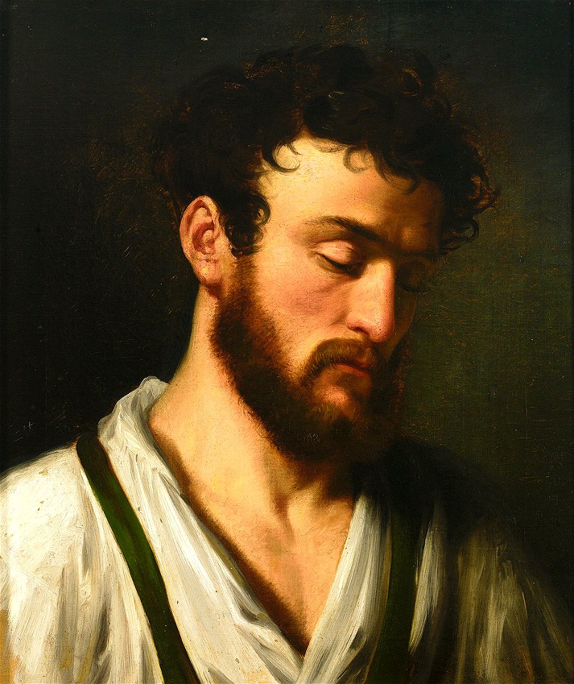Marie Ellenrieder Portrait eines bärtigen jungen Mannes