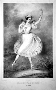 Marie Taglioni als Sylphide Litho