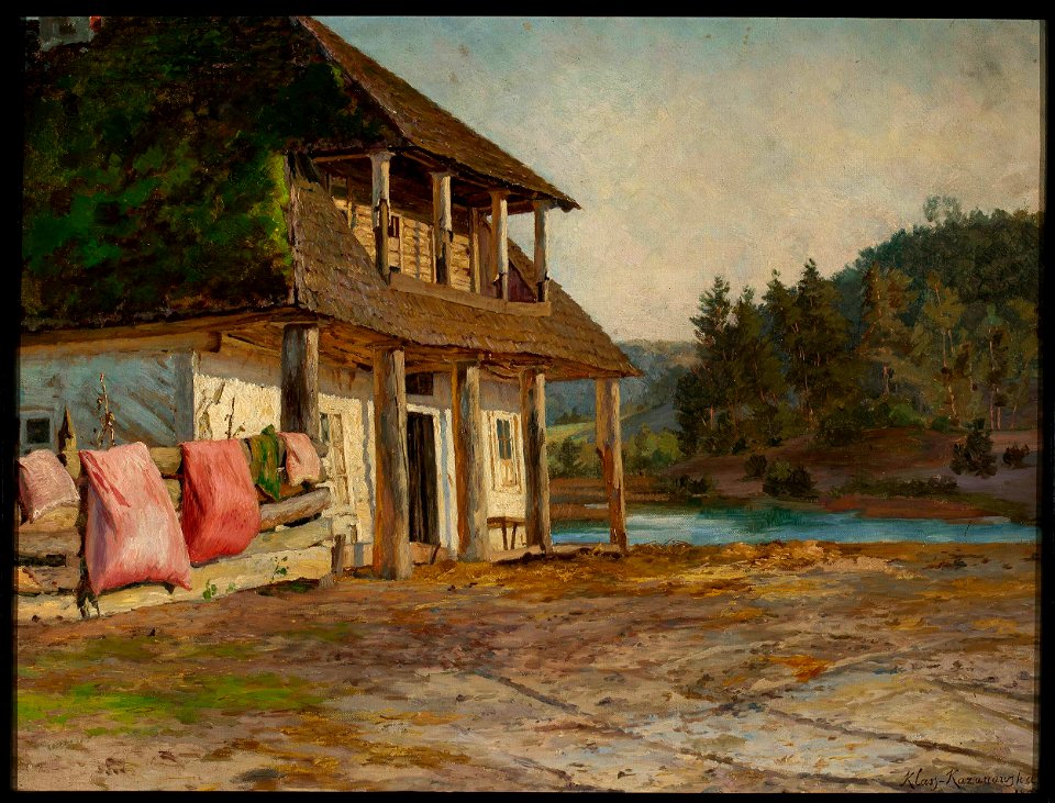 Maria Klass-Kazanowska - Wooden house - MP 5210 MNW - National Museum in Warsaw