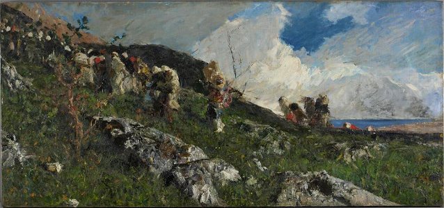 Mariano Fortuny y Marsal - Arabs Ascending a Hill - A303 - Hispanic Society of America