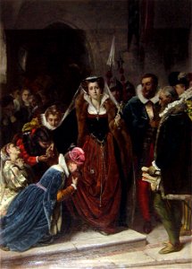 Maria Stuarda si avvia al patibolo