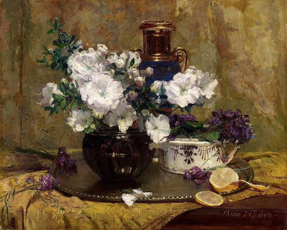 Marie de Bièvre Stillleben mit Azalee