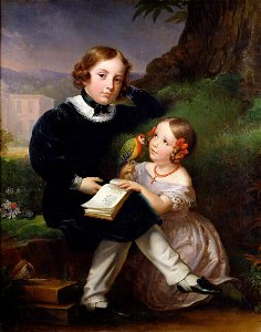 Marie-Eleonore Godefroid - Portrait of the children of Pierre-Jean David d'Angers