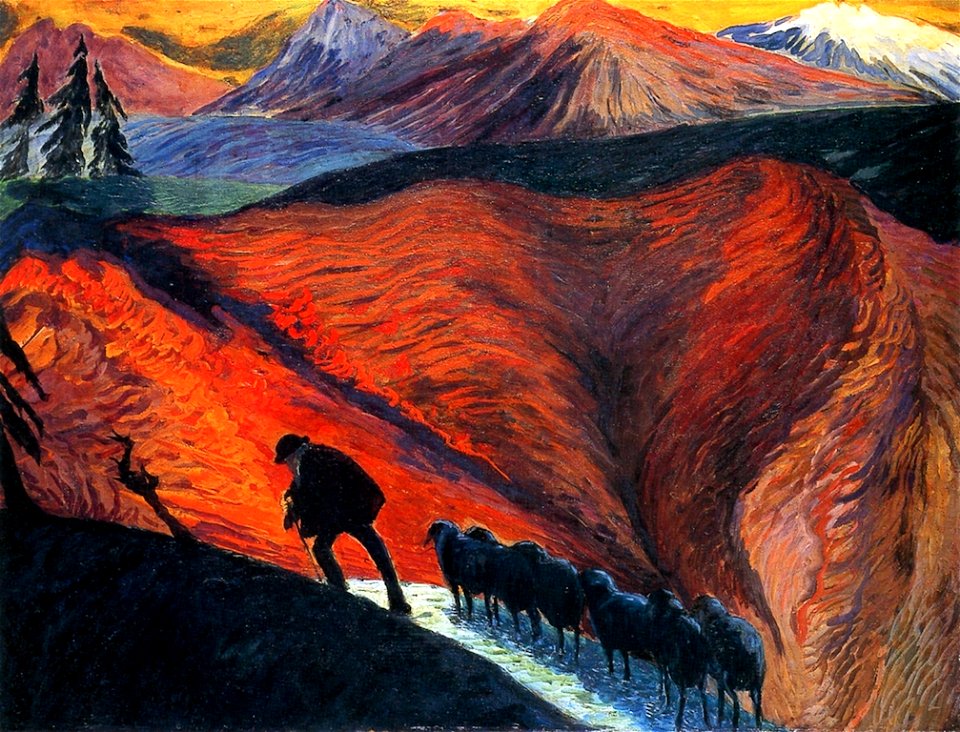 Marianne von Werefkin - Man with Flock of Sheep