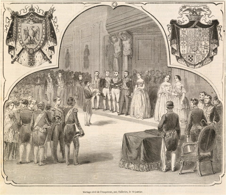 Mariage civil de l'Empereur, aux Tuileries, le 29 Janvier