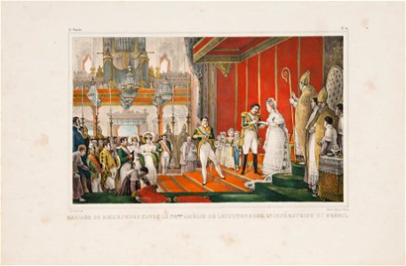 Mariage de S.M.I.D. Pedro 1er avec la Presse. Amélie de Leuchtenberg, da Coleção Brasiliana Iconográfica