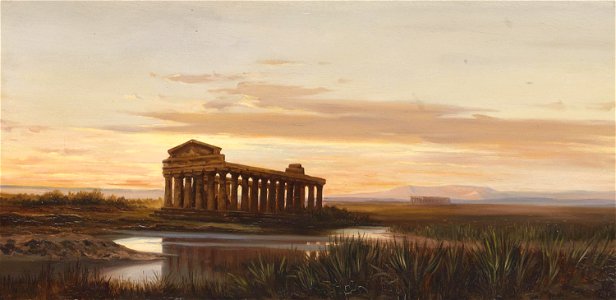 Marie Ertl nach Zimmermann Tempel der Hera in Paestum 1878