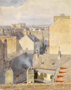 Marie Egner Blick aus dem Atelier Klagbaumgasse Wien c1890