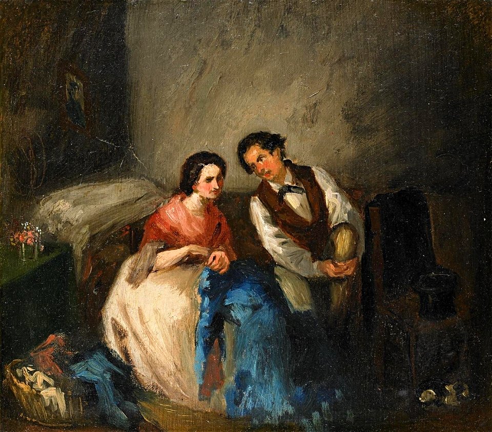 Mariano Fortuny - Interior con pareja sentada