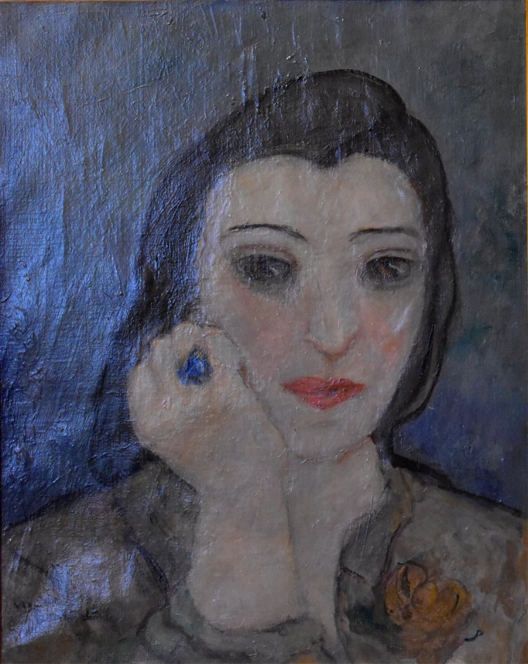 Marie Bermond - Portrait de femme à la bague bleue 02