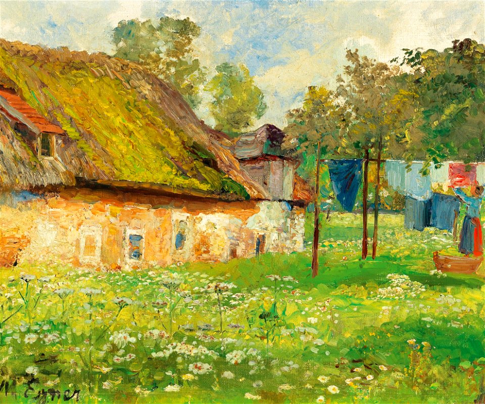 Marie Egner - Drying laundry