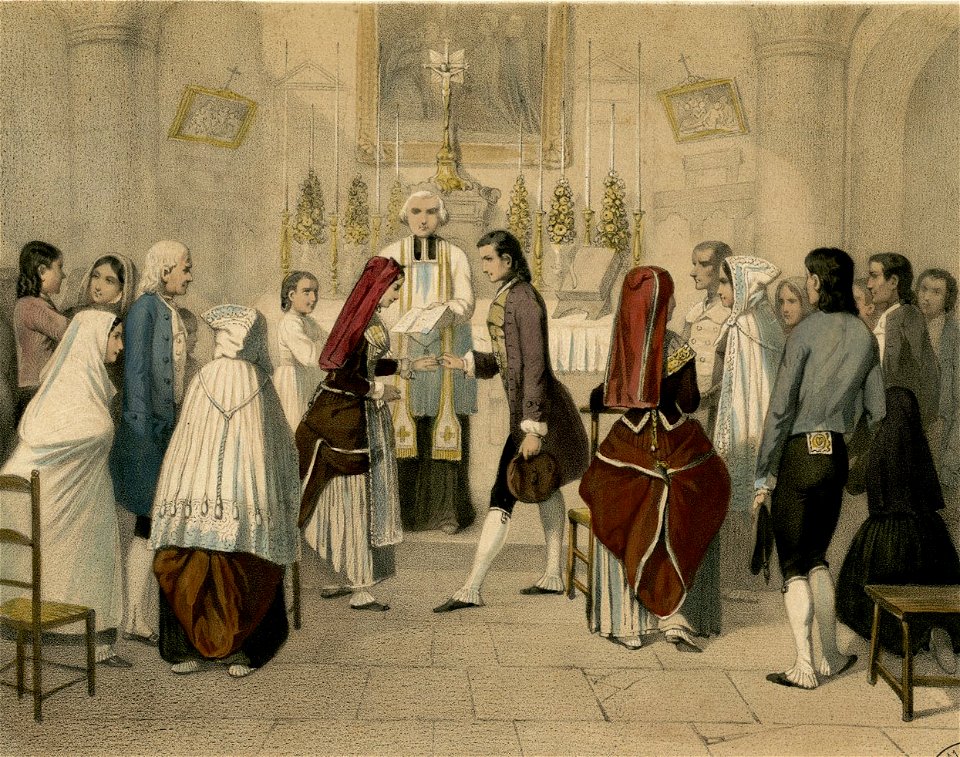 Mariage et costumes du village de Laruns, près les Eaux-Bonnes et les Eaux-Chaudes - Fonds Ancely - B315556101 A MAURICE 4 003