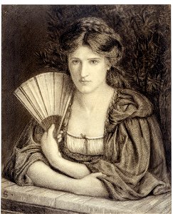 Marie Spartali Stillman - Self-Portrait. Free illustration for personal and commercial use.