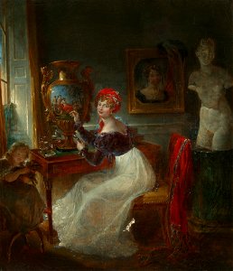 Marie-Victoire Jaquotot Self portrait in the studio