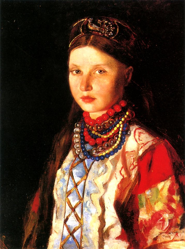 Marianne von Werefkin - Portrait of a Girl in Russian Costume