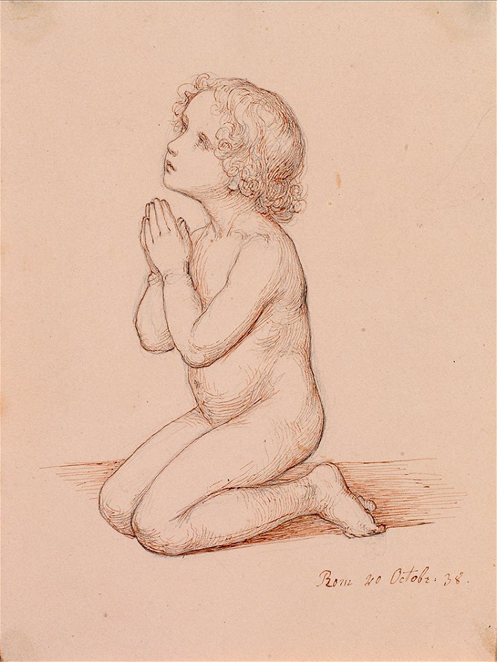 Marie Ellenrieder Kniendes betendes Kind 1838